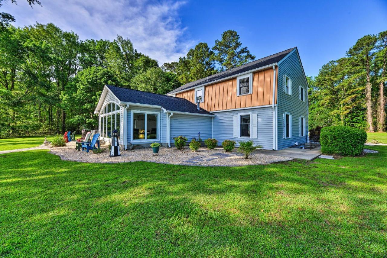 Bayfront Blounts Creek Home Private Beach And Dock! Whichard Beach Eksteriør bilde