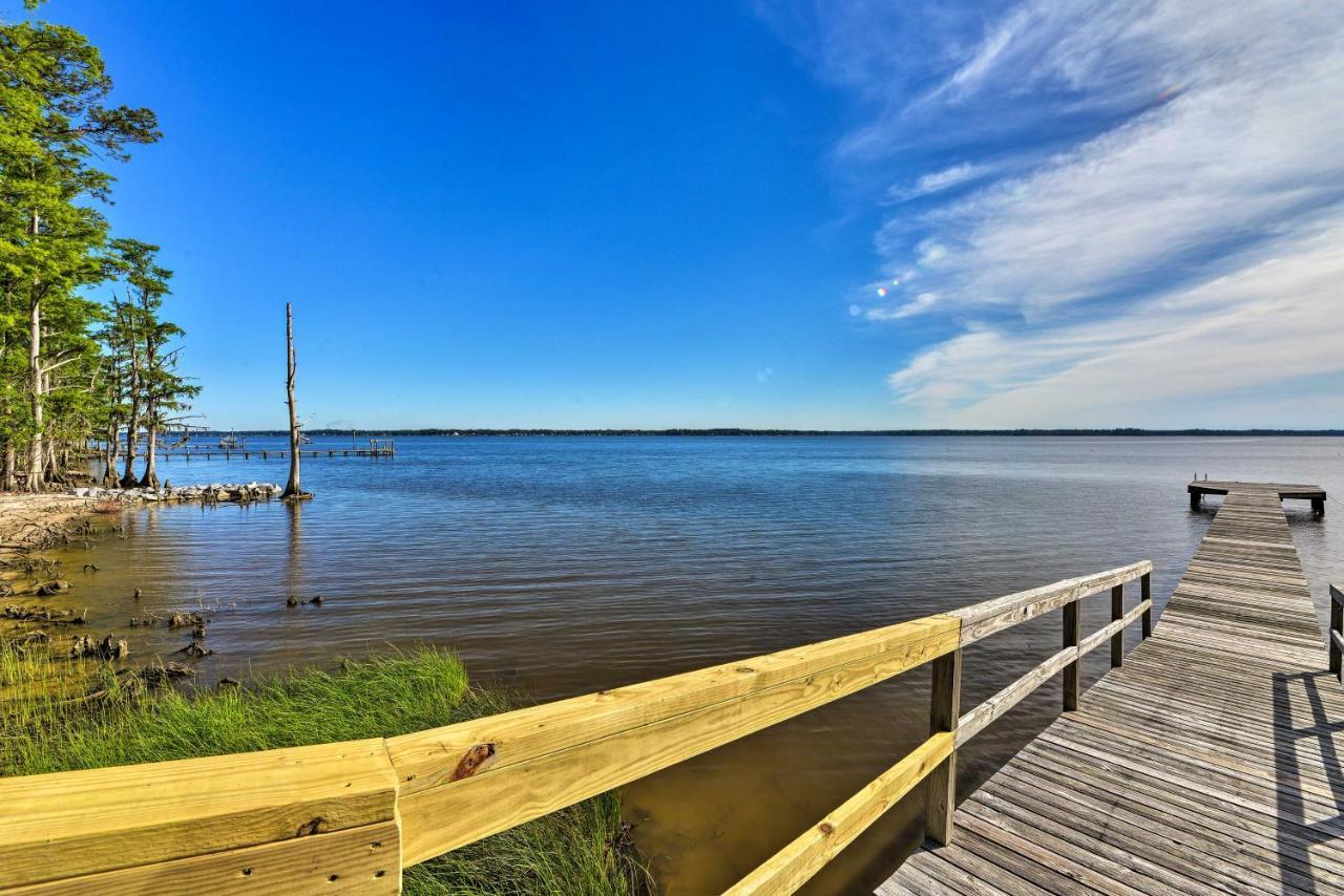 Bayfront Blounts Creek Home Private Beach And Dock! Whichard Beach Eksteriør bilde